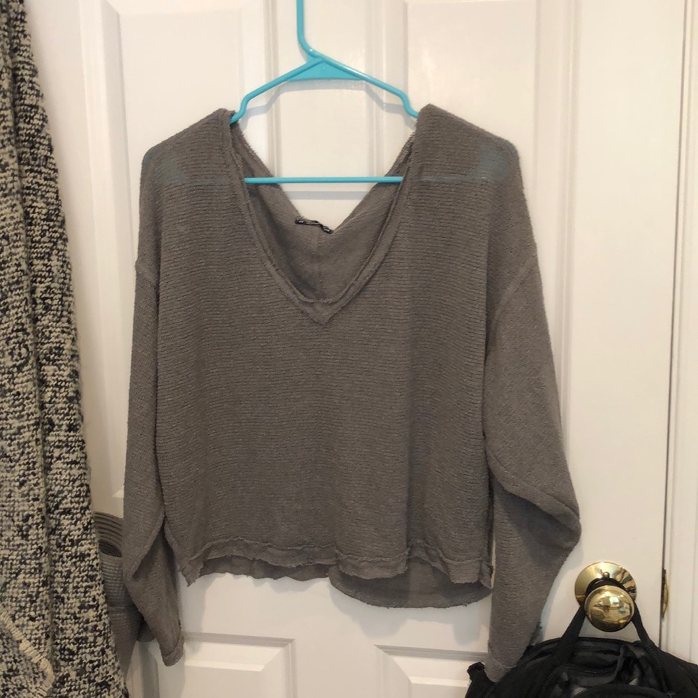 grey sweater